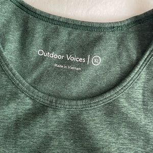 Outdoor Voices - Green Racerback Crop